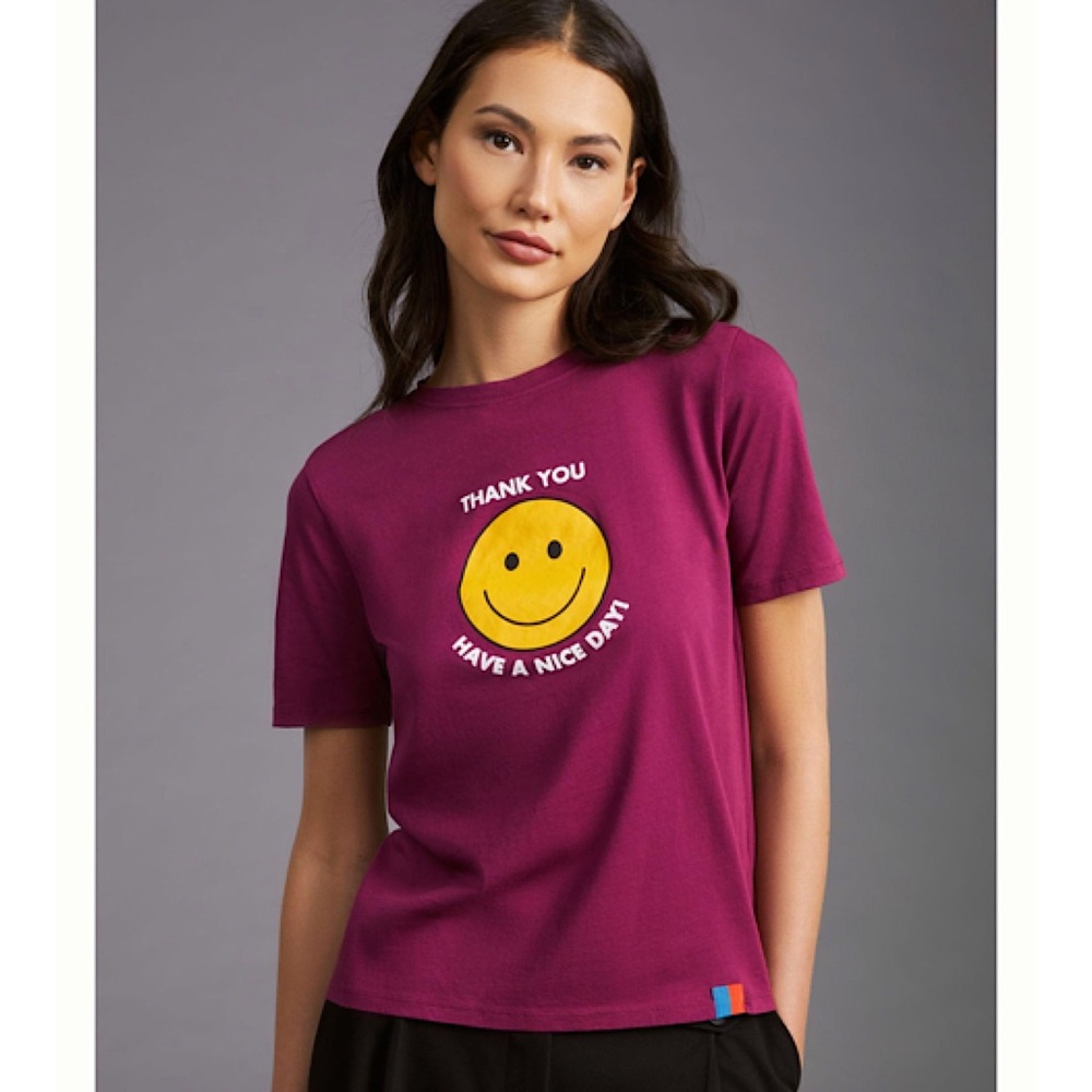 Anthropologie Kule The Modern Take Out Tee in French Plum. Size Small. NWOT.